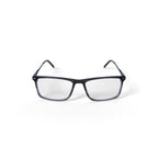 Men's Andrew Rectangular Prescription Eyeglasses with Case, Brown/Grey