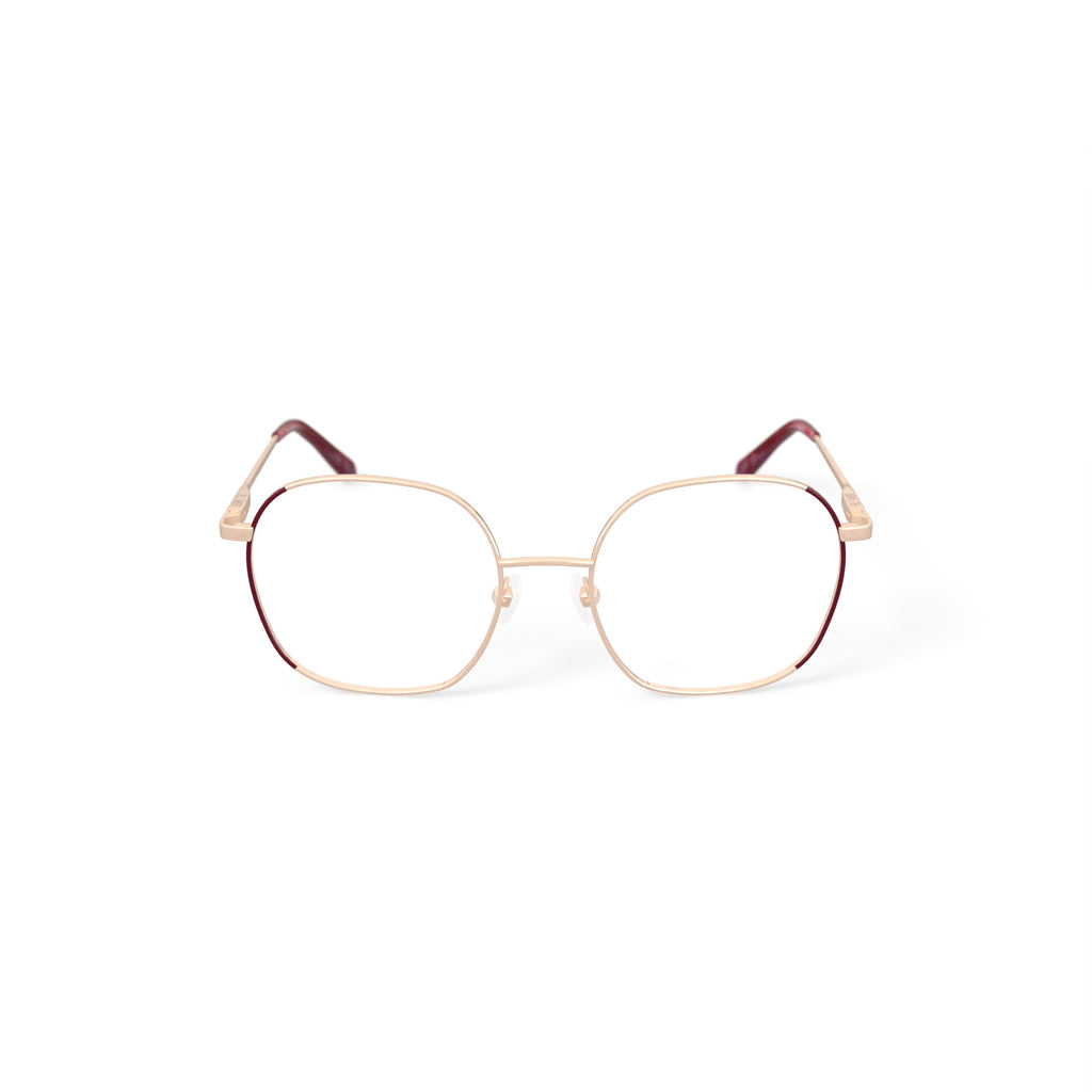Flower Women's FLR6057 Cosmos Prescription Eyeglasses with Case, Rose Gold