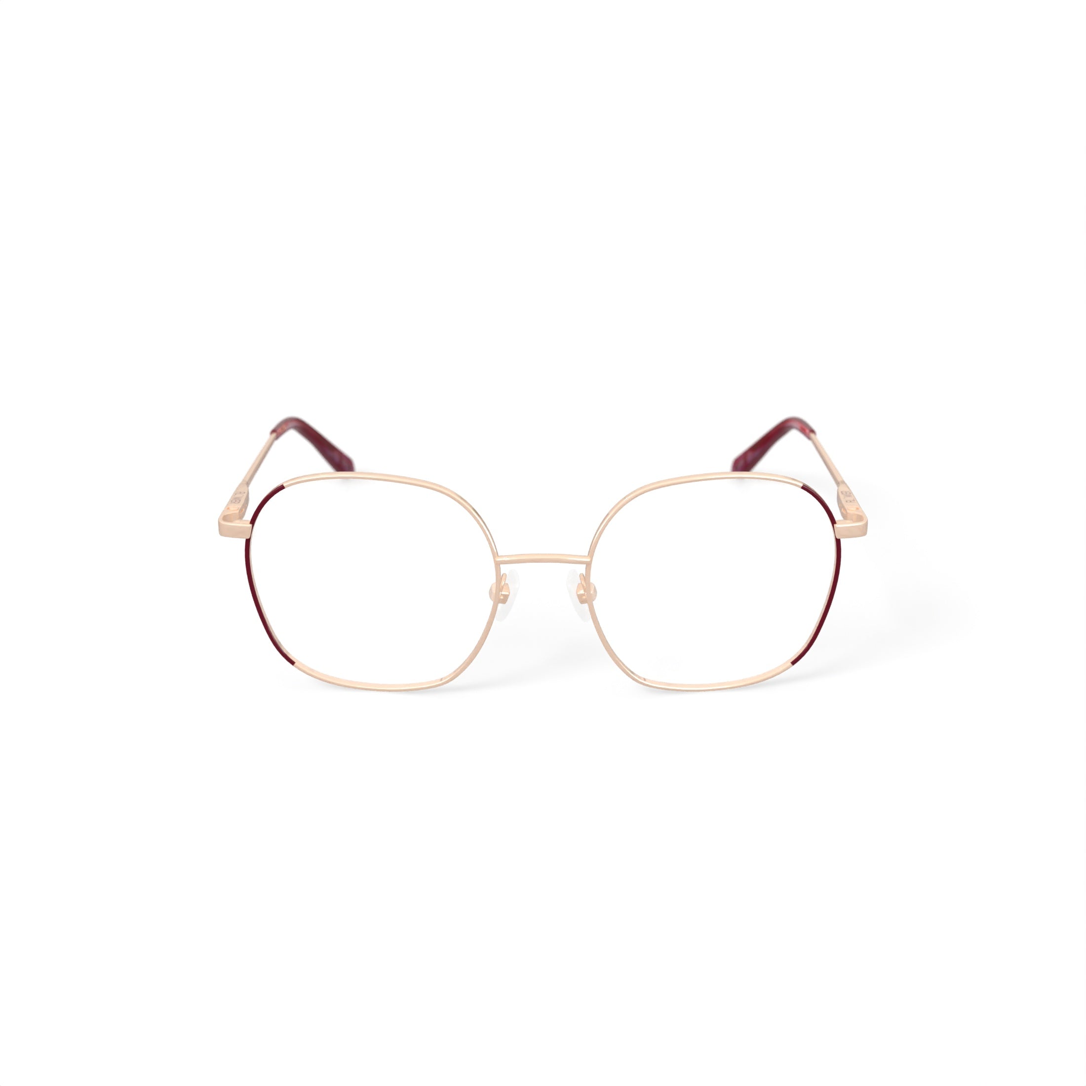 Flower Women's FLR6057 Cosmos Prescription Eyeglasses with Case, Rose Gold