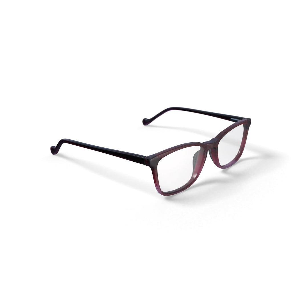 Women's Nora Square Prescription Eyeglasses with Case, Red/Pink