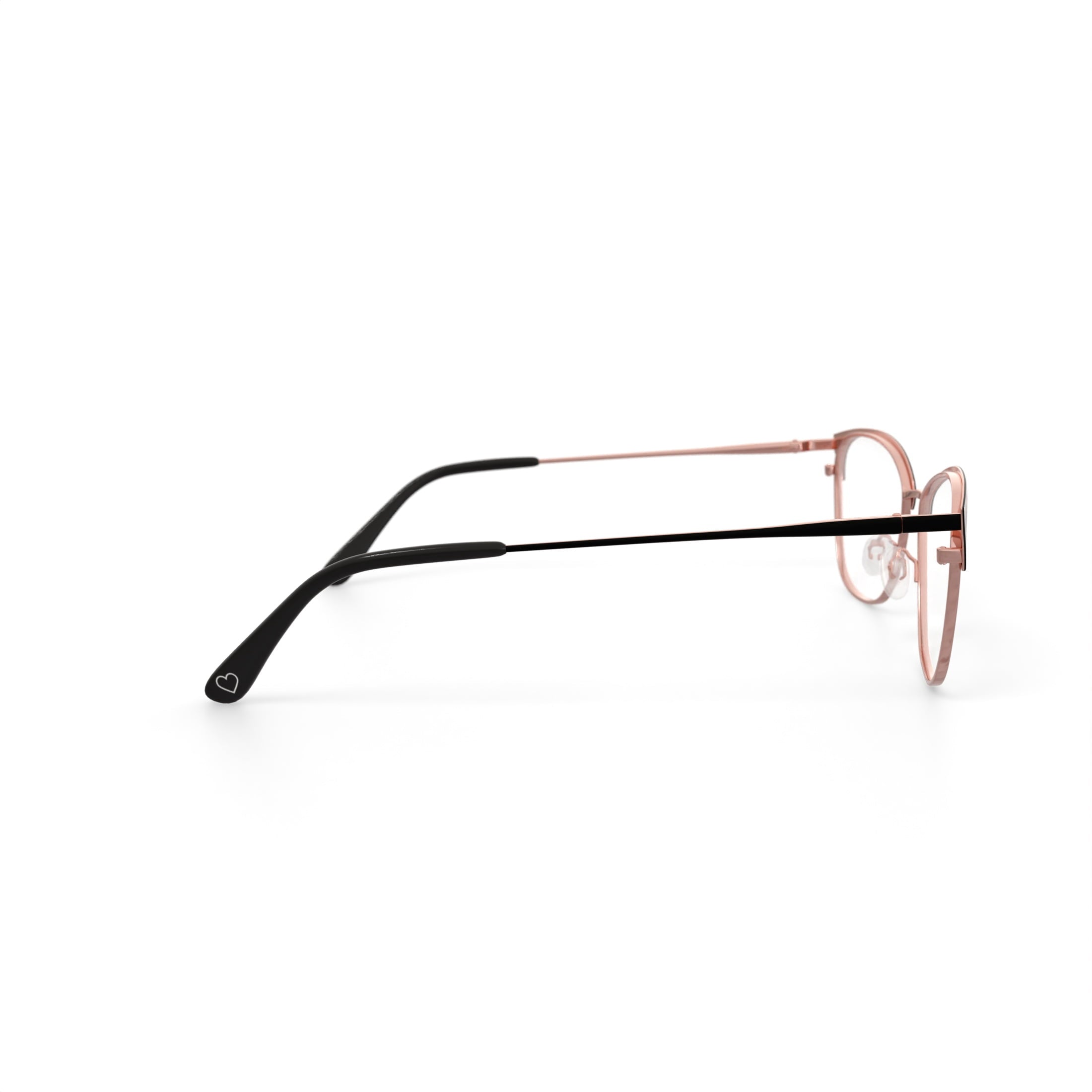 Women's HC280 Cat Eye Prescription Eyeglasses with Case, Black/Gold
