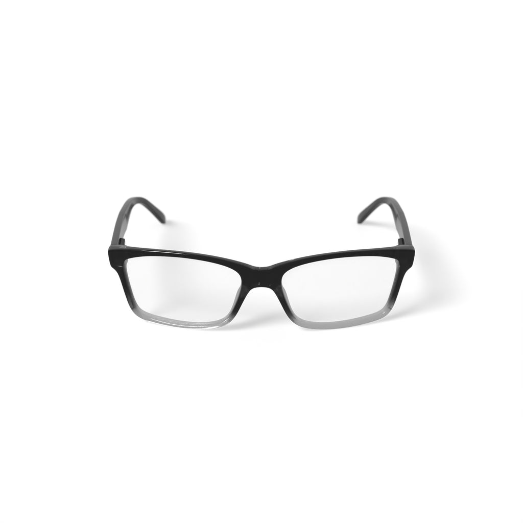 Men's MOP53 Rectangular Prescription Eyeglasses with Case, Black Gradient