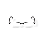 Men's Soldier Rectangular Prescription Eyeglasses with Case, Black