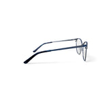 Women's Chloe Square Prescription Eyeglasses with Case, Blue/Silver