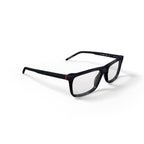Men's Matt Rectangular Prescription Eyeglasses with Case, Gray