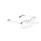 Men's MK10405 Square Prescription Eyeglasses with Case, Silver