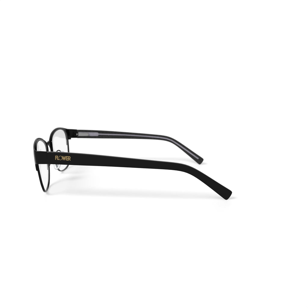 Flower Women's FLR6013 Prescription Eyeglasses with Case, Black