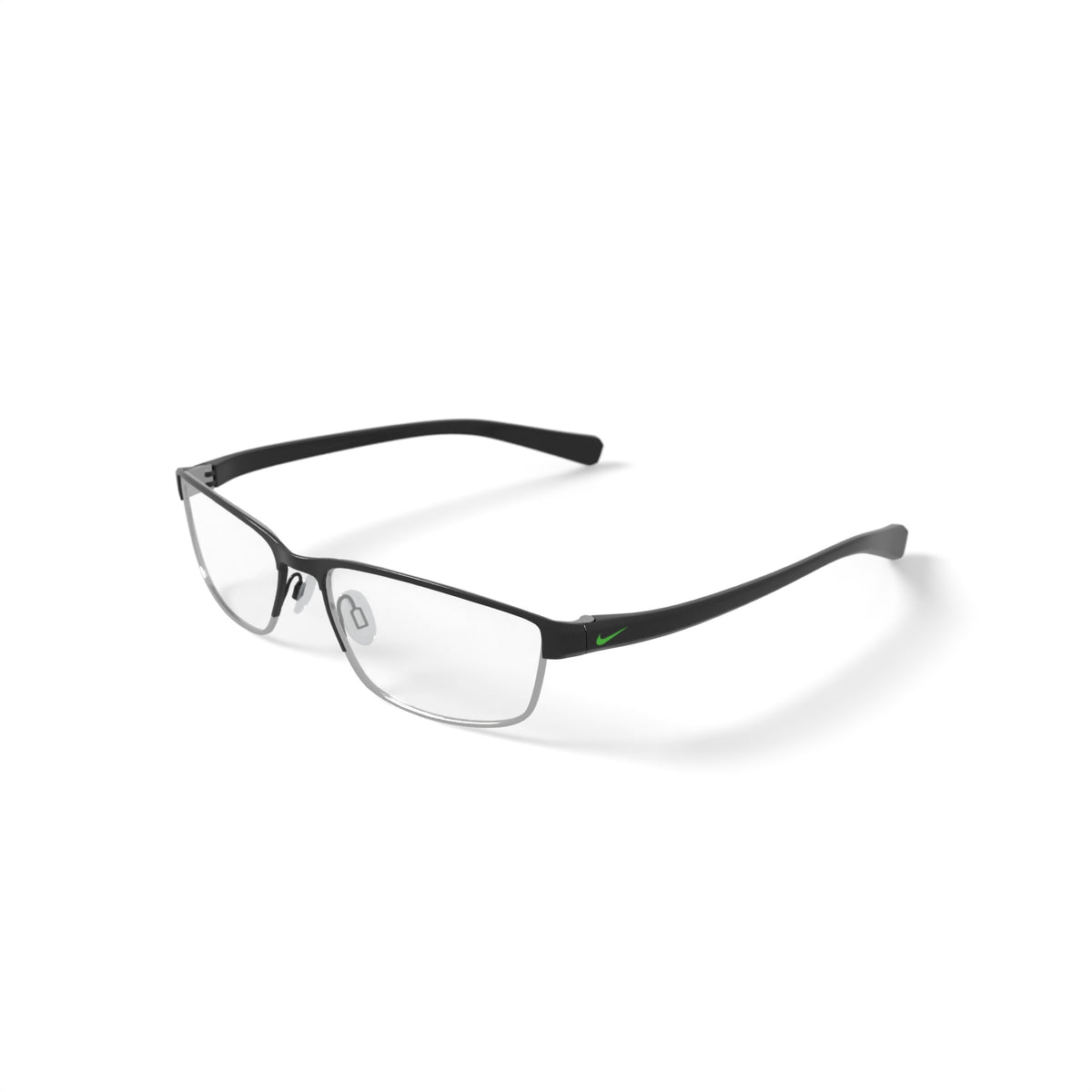 Men's 8097G Prescription Eyeglasses with Case, Satin Black
