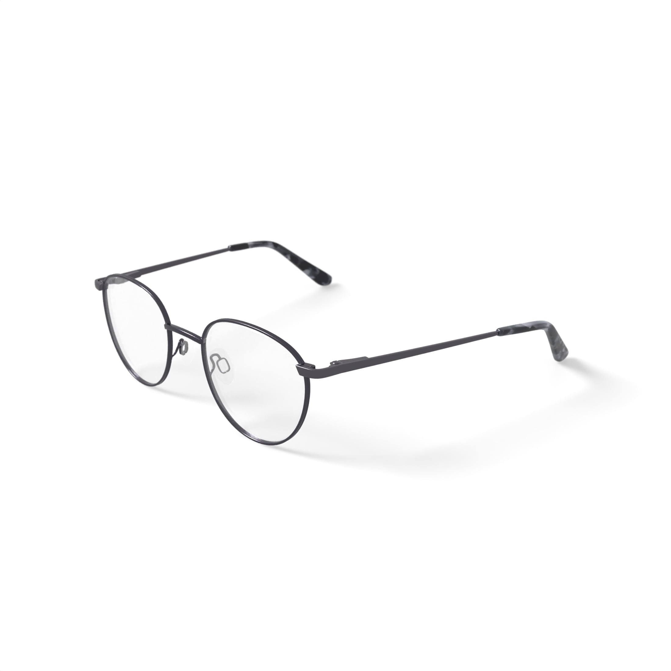 Men's MV009 Adrian Round Prescription Eyeglasses with Case, Gray