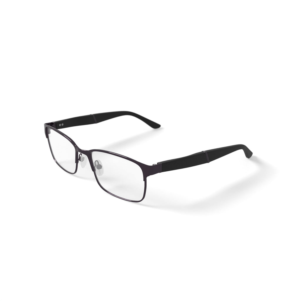 OCTO180 Men's Respect Browline Prescription Eyeglasses with Case, Gray