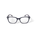 Womens FM13038 Square Prescription Eyeglasses with Case, Black/Purple