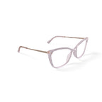 Women's MV007 Whitney Cat Eye Prescription Eyeglasses with Case, Crystal Brown