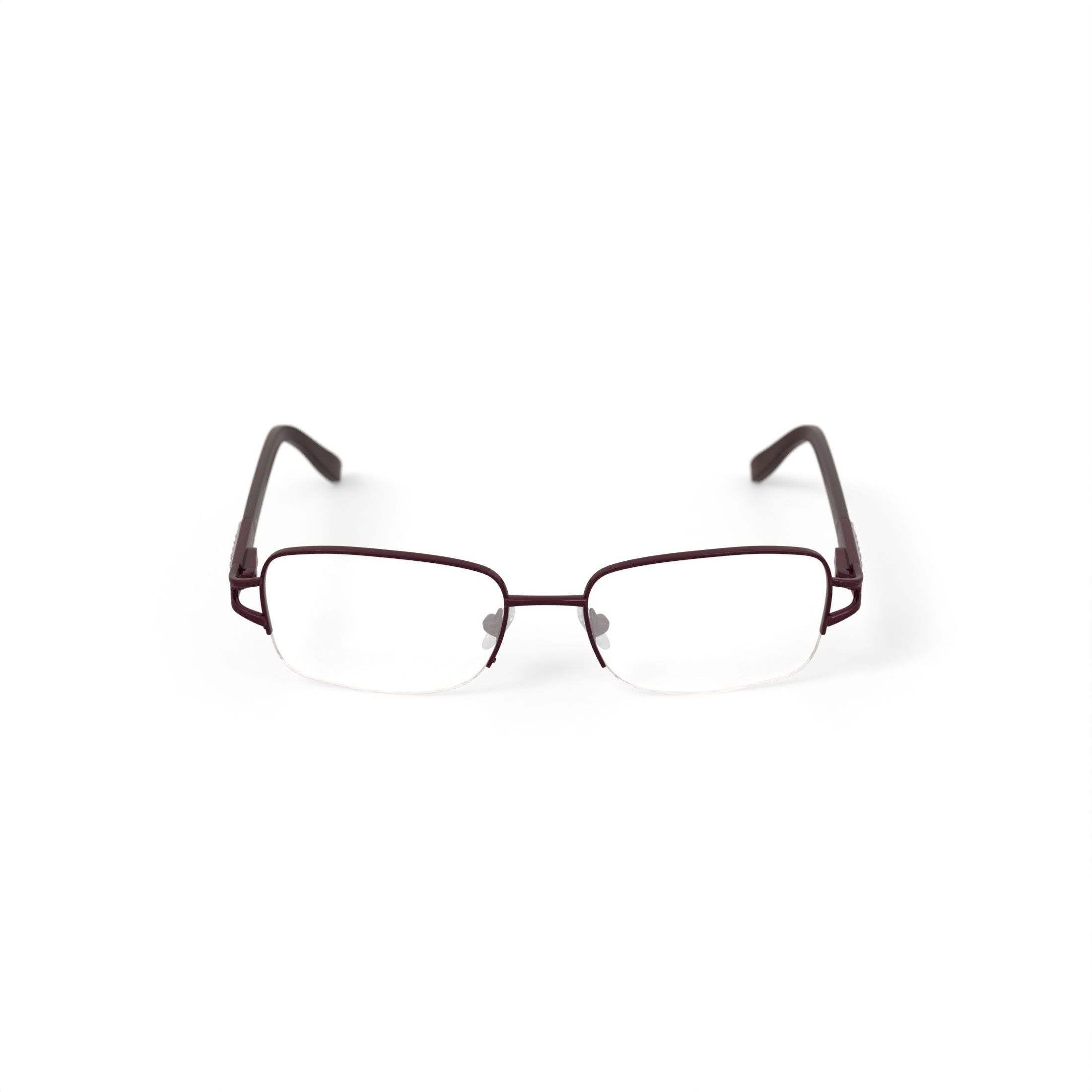 Women's WLO416 Rectangular Prescription Eyeglasses with Case, Plum