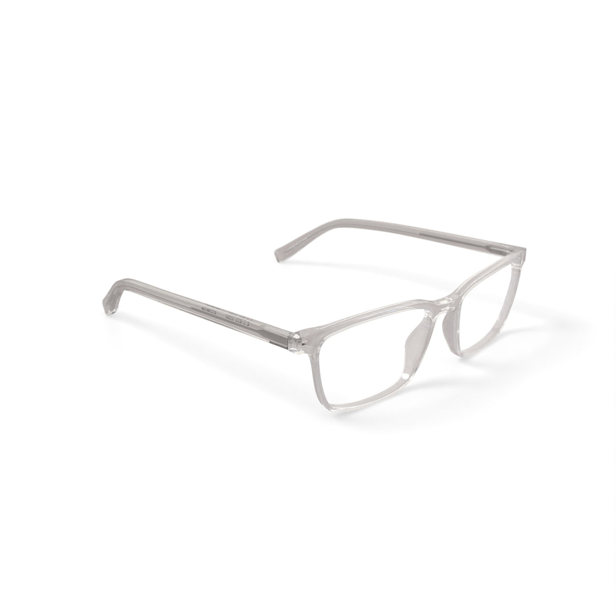 Men's BE118 Hawthorn Square Prescription Eyeglasses with Case, Crystal