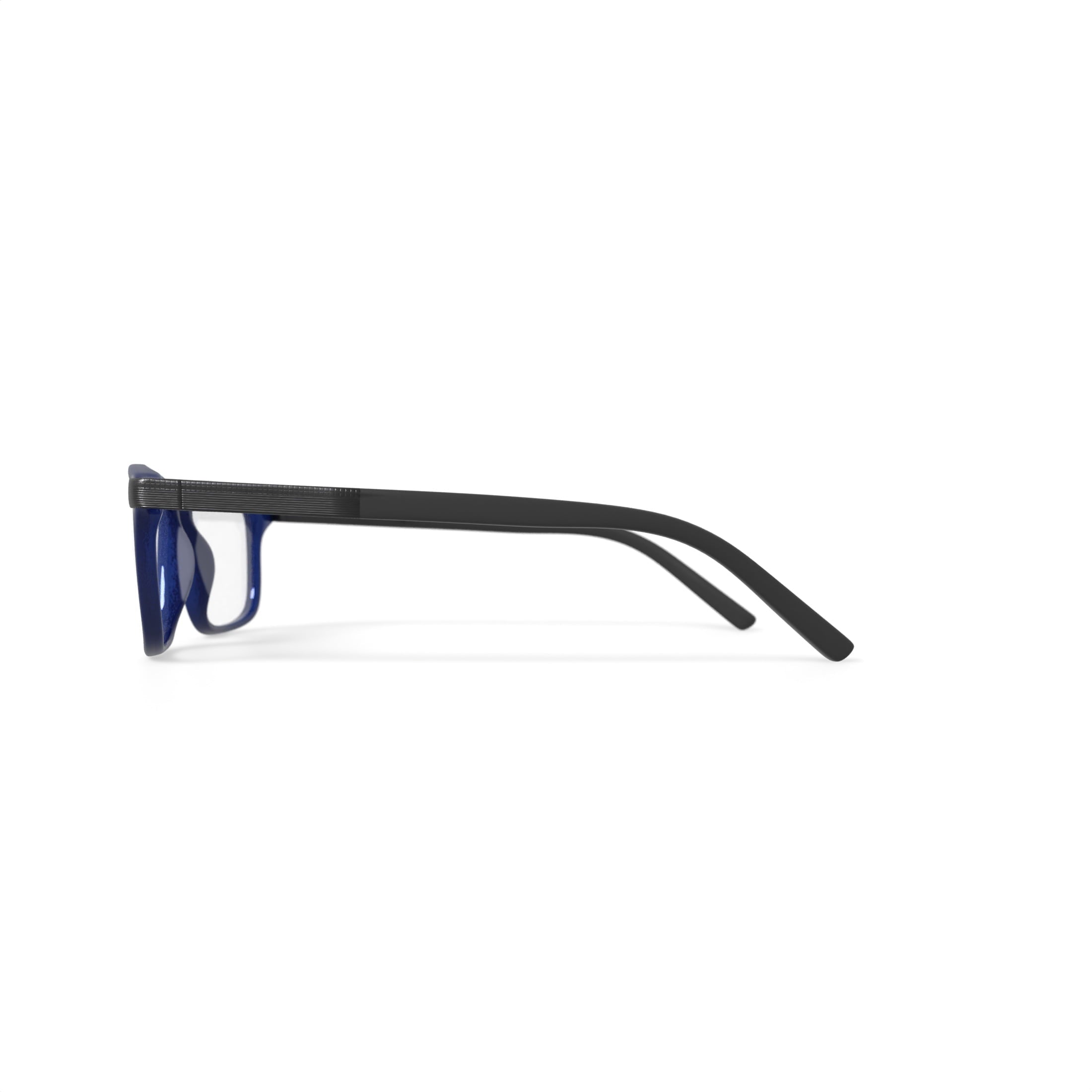Men's M0501 Square Prescription Eyeglasses with Case, Navy Blue