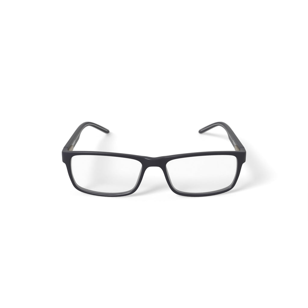 Men's W151 Rectangular Prescription Eyeglasses with Case, Black