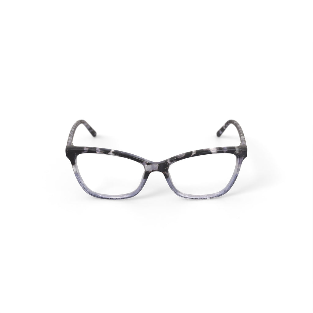 Women's MV023 Tabitha Cat Eye Prescription Eyeglasses with Case, Crystal Black