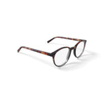 Men's HV724 Round Prescription Eyeglasses with Case, Green Tortoise