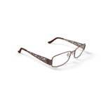 Women's M273 Rectangular Prescription Eyeglasses with Case, Brown