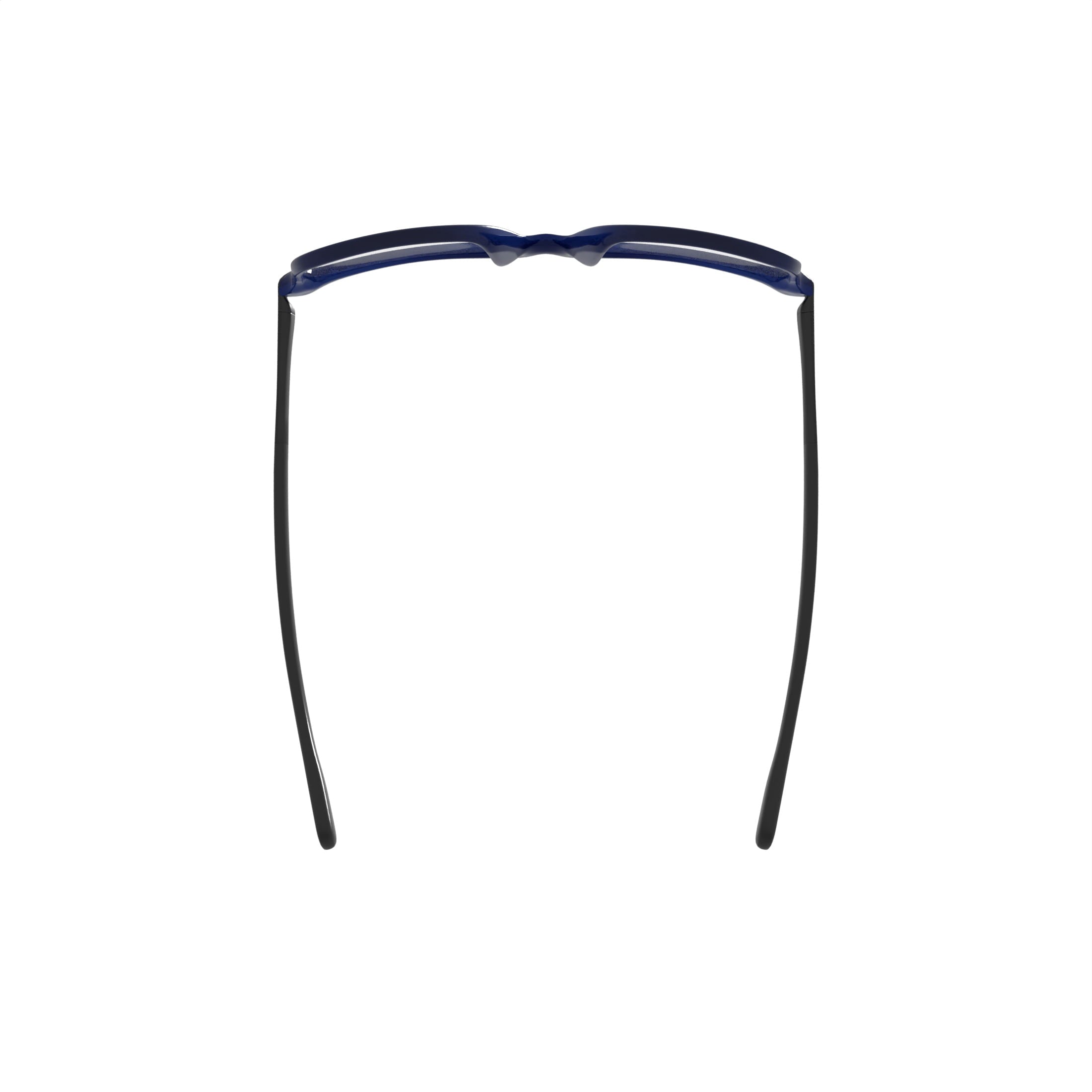 Men's M0501 Square Prescription Eyeglasses with Case, Navy Blue
