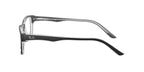  Unisex Size 54 Square RB5245 Optics Prescription Eyeglasses with Case, Black On Transparent