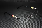 Burberry BE1282 l Unisex Semi-Rimless Eyeglasses Black Palladium 55mm Adult