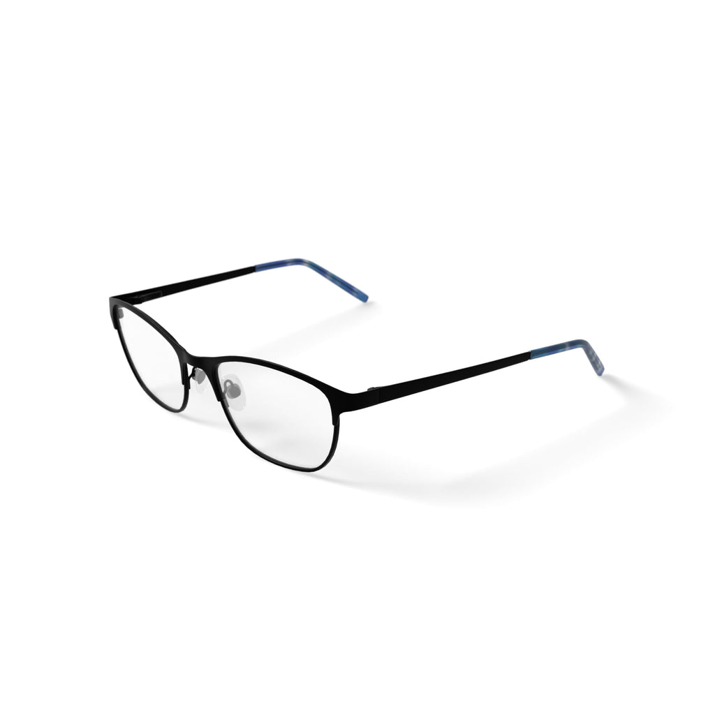Women's HC45 Square Prescription Eyeglasses with Case, Blue