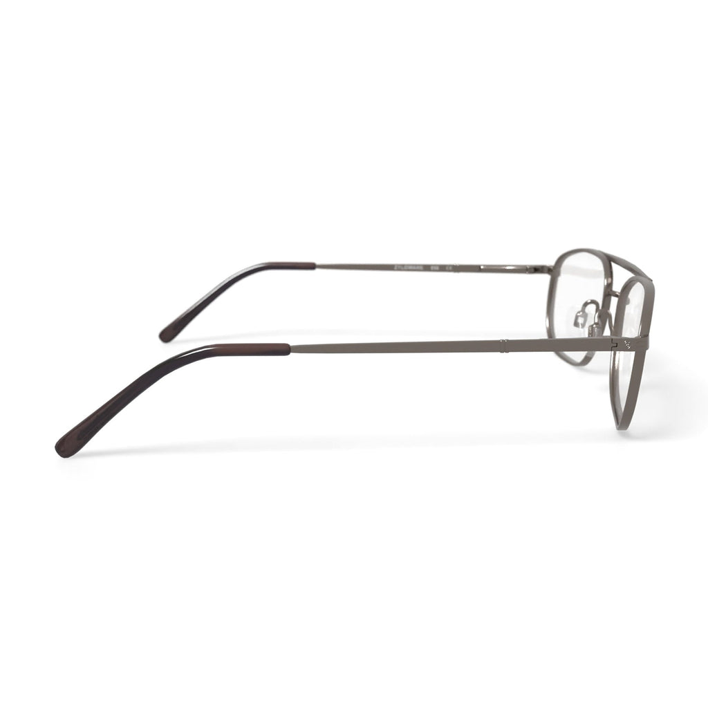 Men's ST169 Rectangular Prescription Eyeglasses with Case, Gunmetal