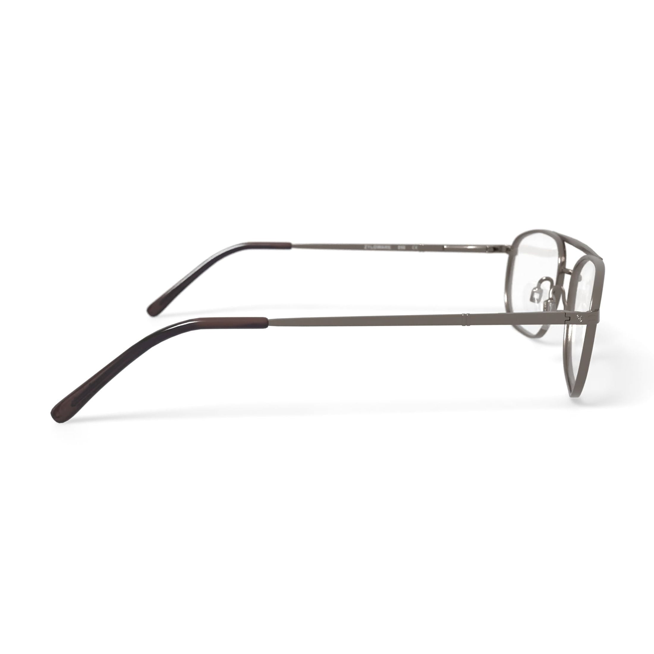 Men's ST169 Rectangular Prescription Eyeglasses with Case, Gunmetal