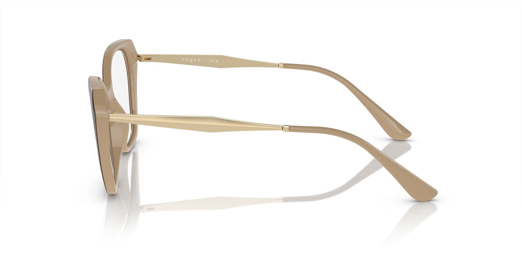 Vogue Women's VO5522 54mm Propionate Eyeglasses, Brown/Nude, with Case & Cleaning Cloth