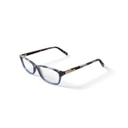 Women's HC15 Rectangular Prescription Eyeglasses with Case, Tortoise Blue Gradient