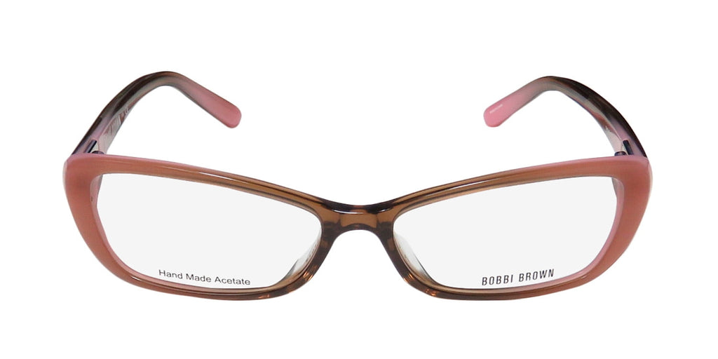 NEW BOBBI BROWN THE DEVIN WOMENS/LADIES CAT EYE FULL-RIM BROWN PINK FADE AUTHENTIC FAST SHIPPING CAT EYE FRAME DEMO LENSES 54-15-135 FLEXIBLE HINGES EYEGLASSES/SPECTACLES