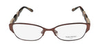 NEW VERA WANG LUXE ODILE WOMENS/LADIES DESIGNER FULL-RIM BROWN FRAME DEMO LENSES 49-15-130 EYEGLASSES/GLASSES