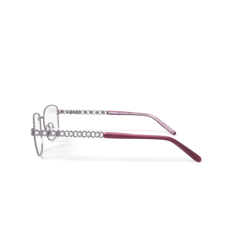 Madison Avenue Women's MAL109 Square Prescription Eyeglasses with Case, Shiny Blush