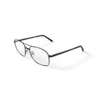 Men's Private Square Prescription Eyeglasses with Case, Gunmetal