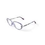 Women's SL749 Azure Oval Prescription Eyeglasses with Case, Crystal