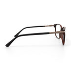 Women's WOP67 Square Prescription Eyeglasses with Case, Brown