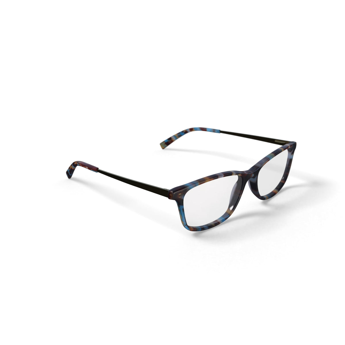 Women's Sweet as Pie Rectangular Prescription Eyeglasses with Case, Blue Tortoise