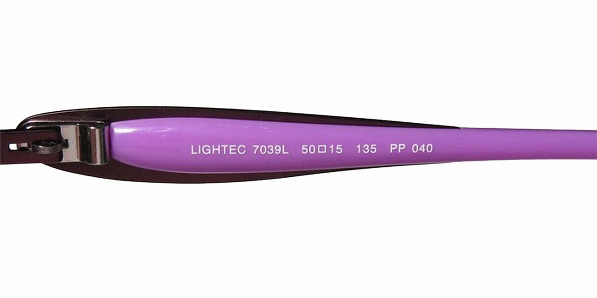 NEW LIGHTEC 7039L WOMENS/LADIES DESIGNER FULL-RIM PLUM / PURPLE FRAME DEMO LENSES 50-15-135 FLEXIBLE HINGES EYEGLASSES/EYEWEAR