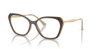 Vogue Women's VO5522 54mm Propionate Eyeglasses, Brown/Nude, with Case & Cleaning Cloth