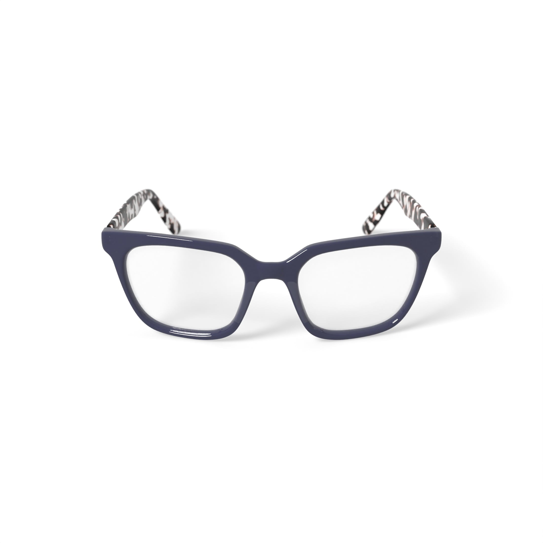 M America Women's Irving Square Prescription Eyeglasses with Case, Blue