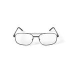 Men's Private Square Prescription Eyeglasses with Case, Gunmetal
