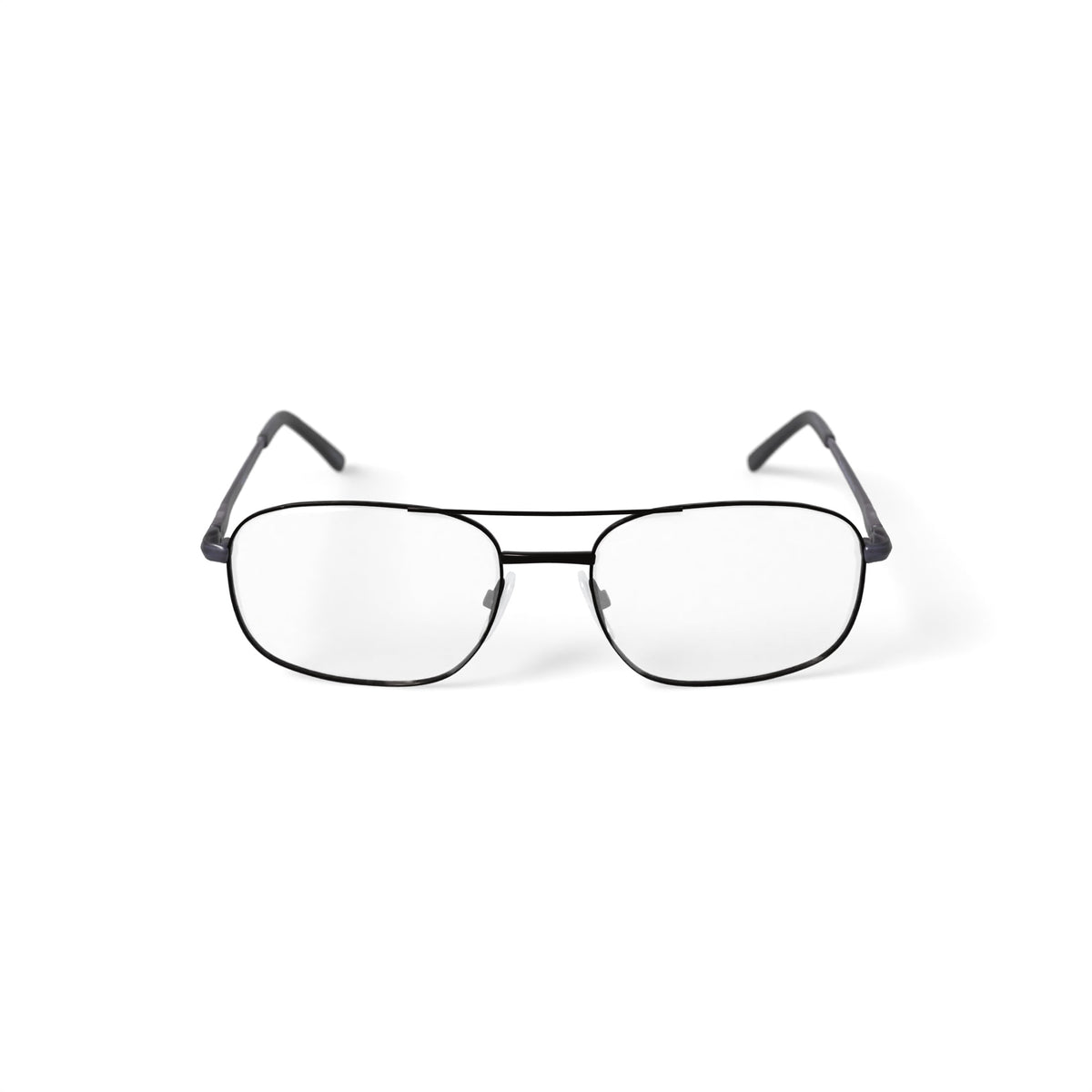 Men's Private Square Prescription Eyeglasses with Case, Gunmetal