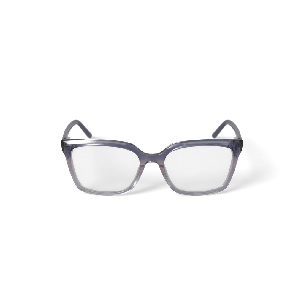 Women's MC014 Nyobi Square Prescription Eyeglasses with Case, Gray Pink