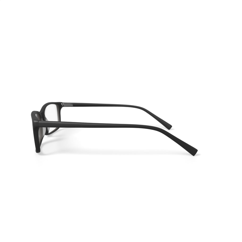 Men's DNA4002 Rectangular Prescription Eyeglasses with Case, Black