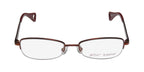 NEW BETSEY JOHNSON BOHO BOA MENS/WOMENS DESIGNER HALF-RIM BRONZE / MULTICOLOR HOT AMERICAN FASHION DESIGNER FRAME DEMO LENSES 50-17-137 EYEGLASSES/GLASSES