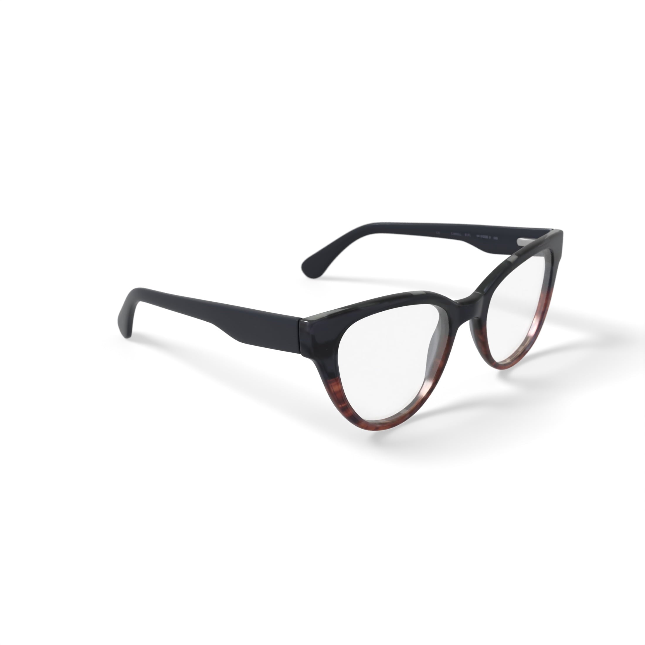 M America Women's Carroll Cat Eye Prescription Eyeglasses with Case, Black/Brown
