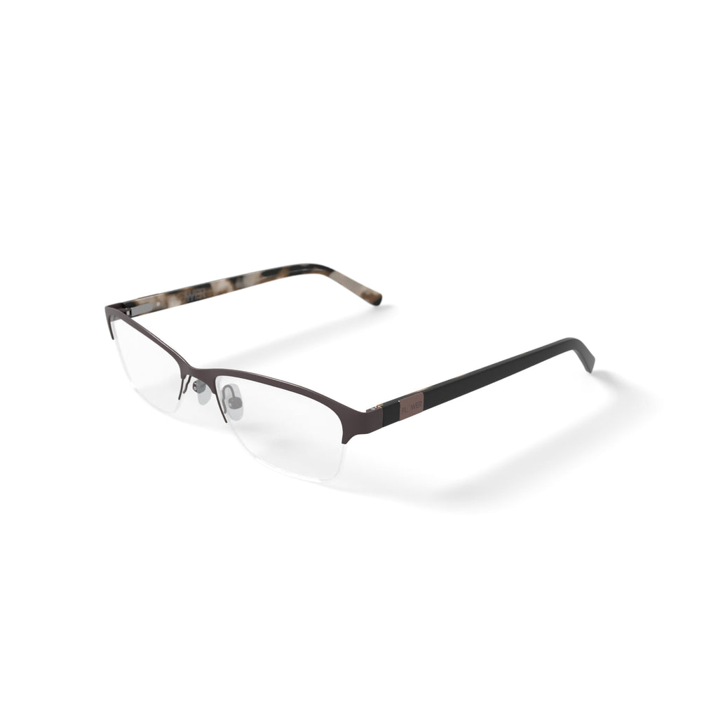 Flower Women's FLR6020 Prescription Eyeglasses with Case, Brown
