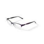 Women's EC973 Square Prescription Eyeglasses with Case, Purple