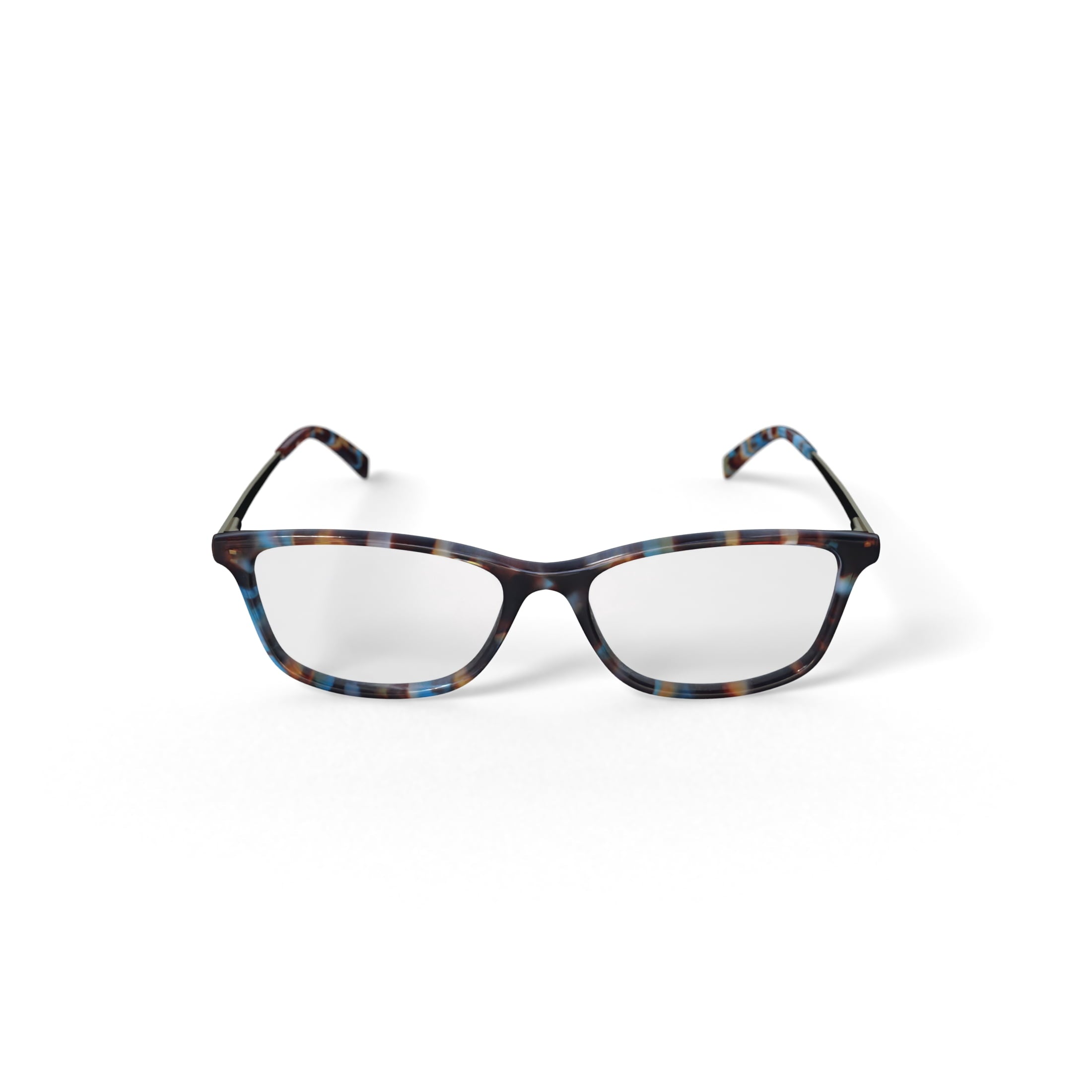 Women's Sweet as Pie Rectangular Prescription Eyeglasses with Case, Blue Tortoise
